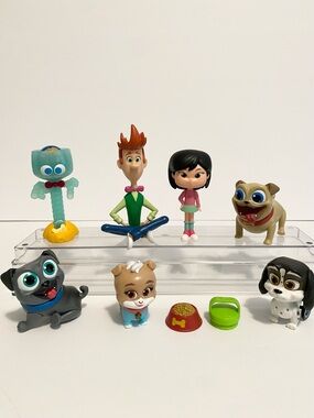Disney Junior Puppy Dog Pals Deluxe Figure Set Toy Lot Pet Playset Bundle